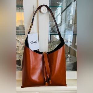 NWT Chloe Small Marcie hobo bag in shiny leather